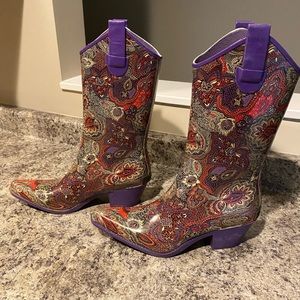 Corkys Colorful Rain Boots Women’s Size 7